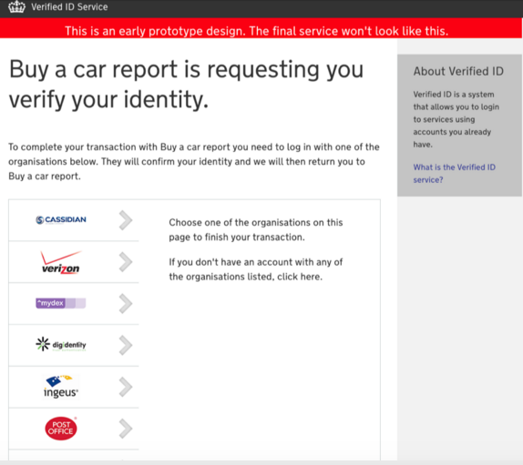 Screenshot of Verify in 2012