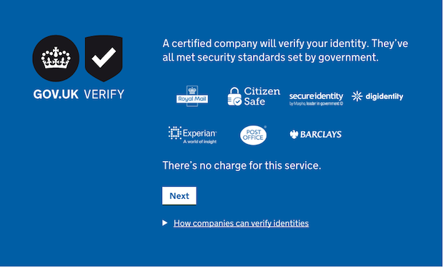 Certified companies in the GOV.UK Verify journey