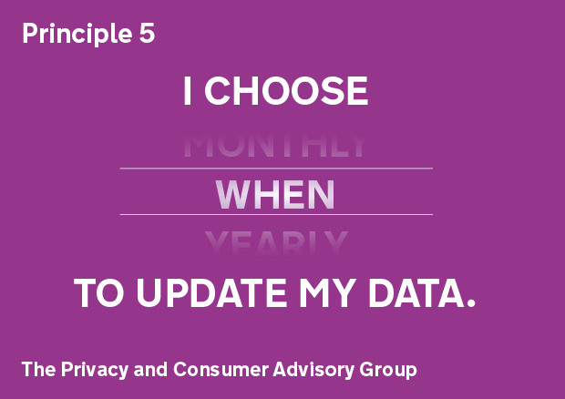 Principle 5: I choose when to update my data