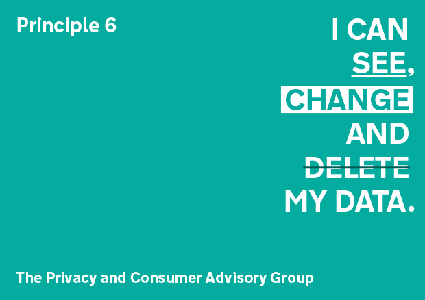 Principle 6: I can see, change and delete my data